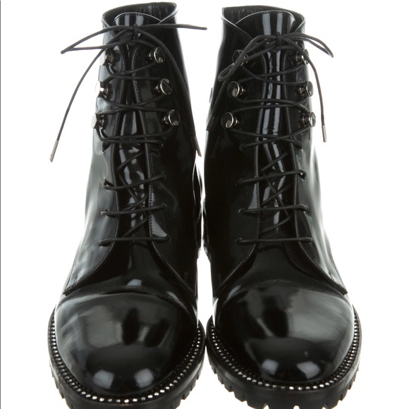 Christian Dior Rebelle Army Patent Boots - Picture 3 of 4